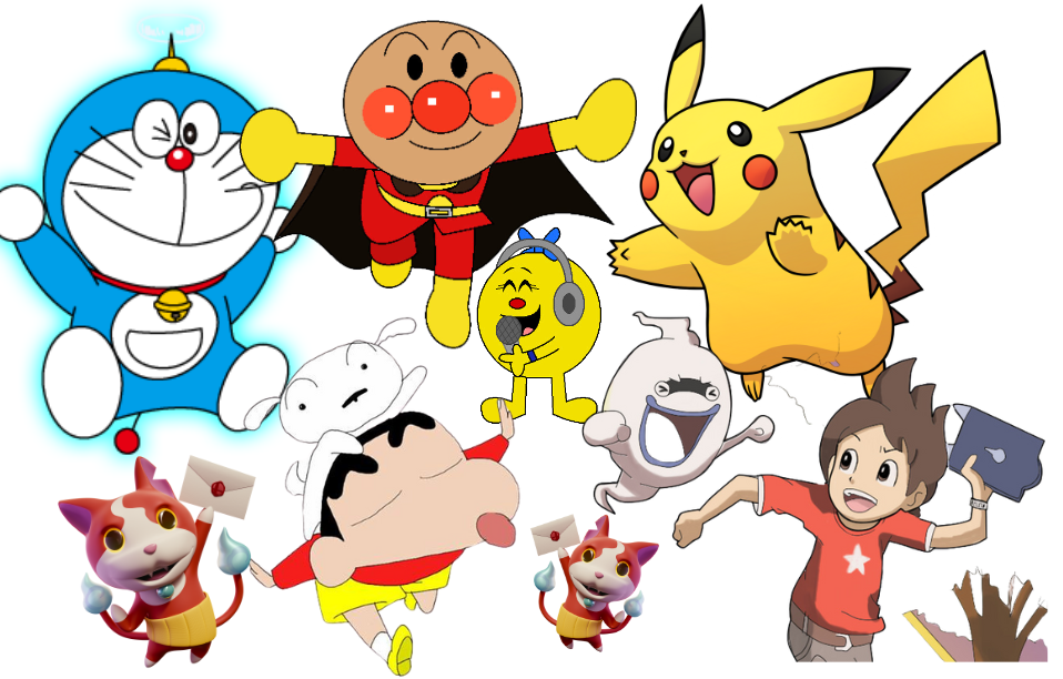 Characters of famous Kodomomuke Manga.